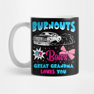 Burnouts or Bows Great Grandma Loves Car Racing Cheerleader Mug